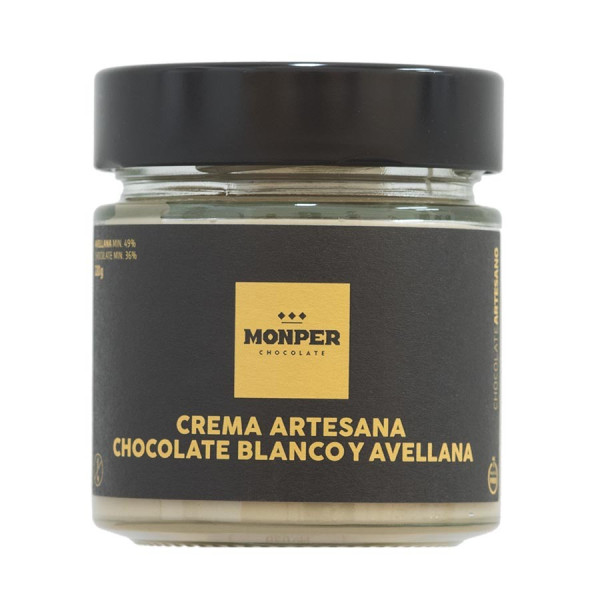 Crema de avellana 49% y chocolate blanco